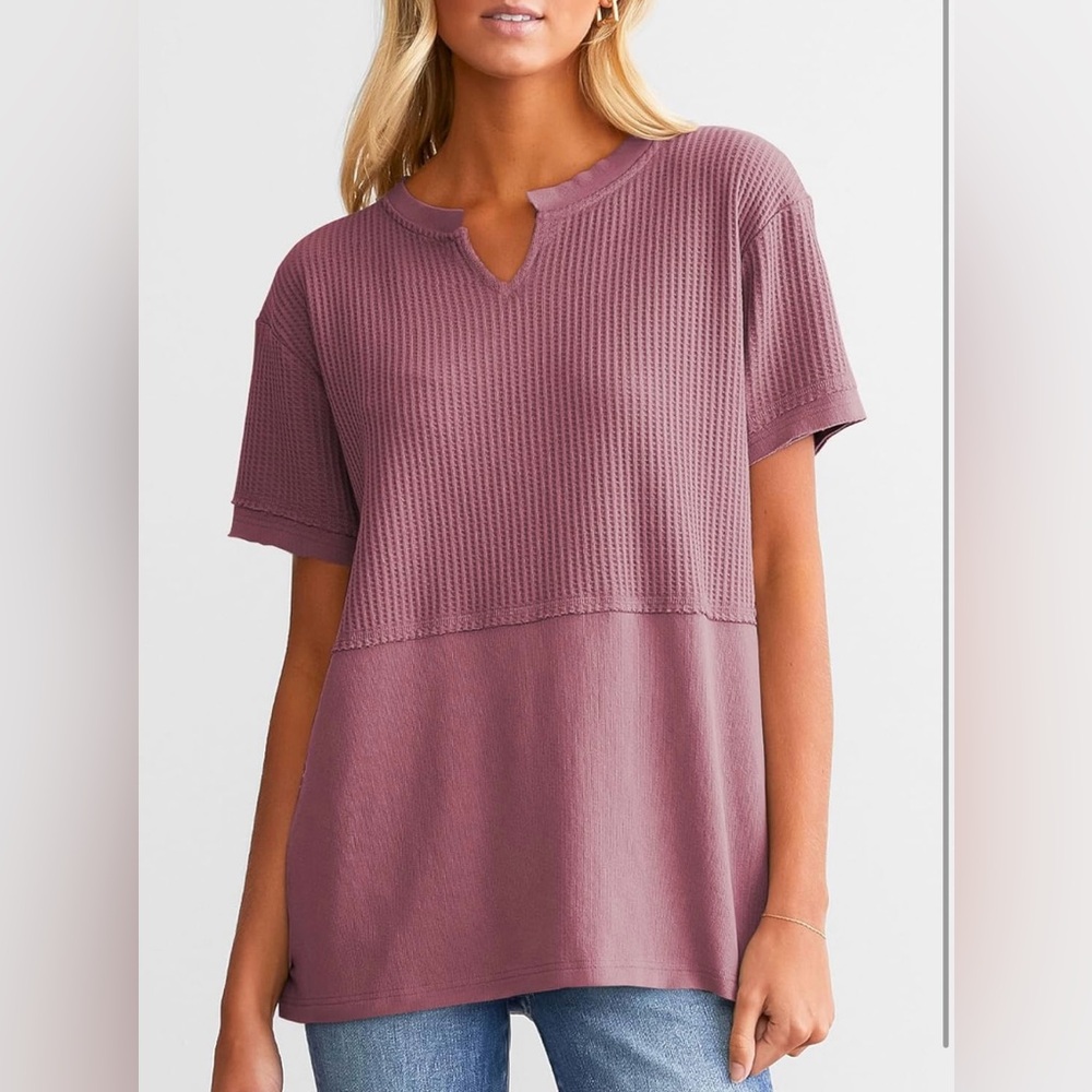 Women's Mauve Short Sleeve Top